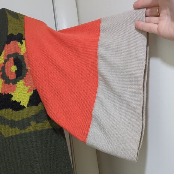 Pringle of Scotland 1815 Merino Wool Sweater Dress Women's M Knit Artsy Abstract - Picture 5 of 8